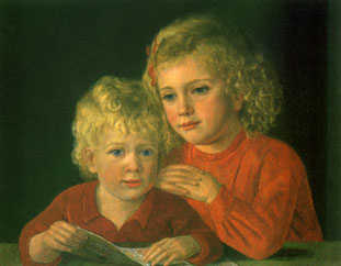  Kinder des Künstlers Christine und Manfred